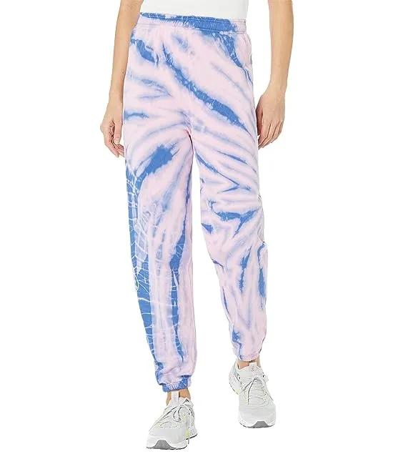 Cherry Blossom Swirl Tie-Dye Relaxed Joggers