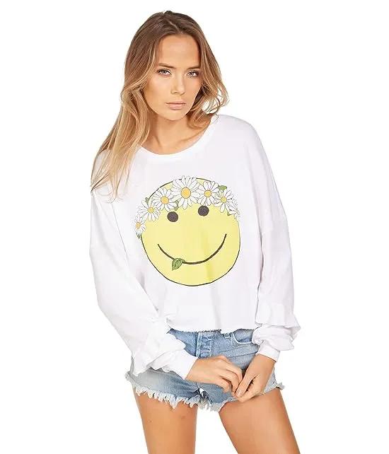 Chevelle Crop Pullover with Ruffles Daisy Peace