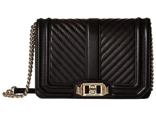 Chevron Quilted Small Love Crossbody