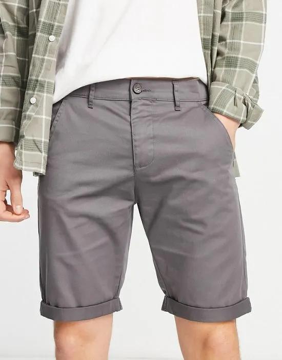 chino shorts in charcoal
