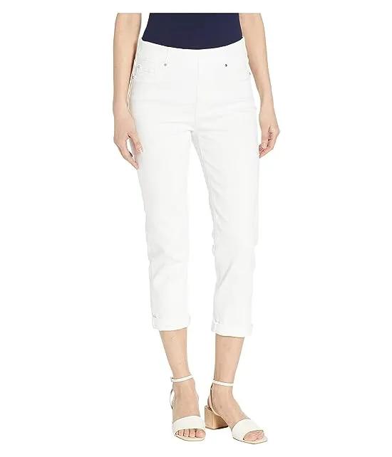 Chloe Pull-On Crop Rolled Cuff in Bright White