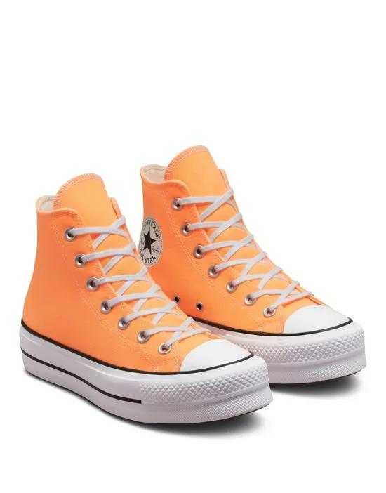 Chuck Taylor All Star Lift platform sneakers in orange