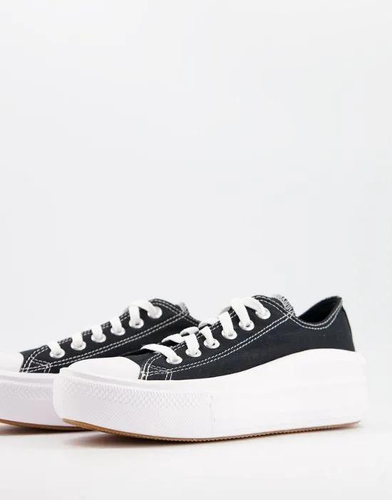 Chuck Taylor All Star Ox Move canvas platform sneakers in black
