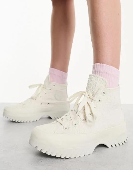 Chuck Taylor Allstar Lugged 2.0 Desert Camo sneaker boots in white