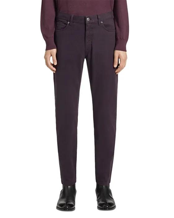 City Garment Dyed Slim Fit Jeans in Dark Purple