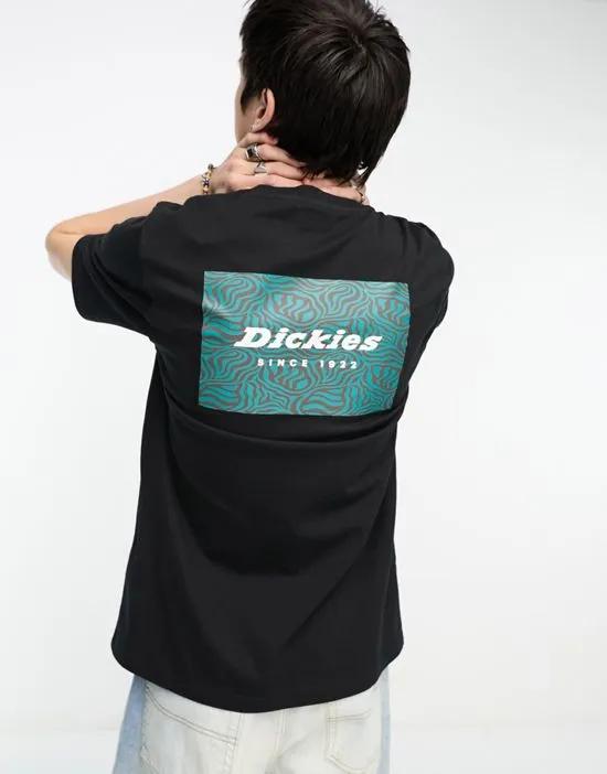 clackamas zebra box back print t-shirt in black exclusive to ASOS