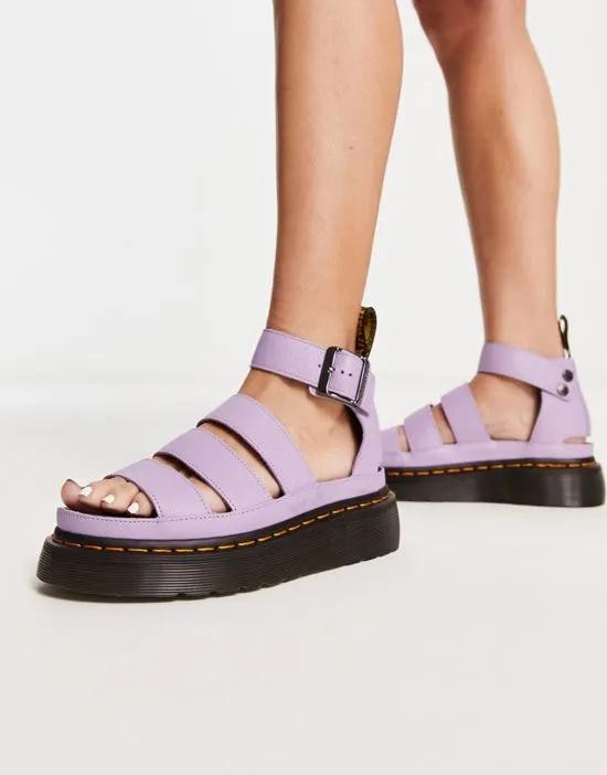 Clarissa ii quad chunky sandals in lilac pisa