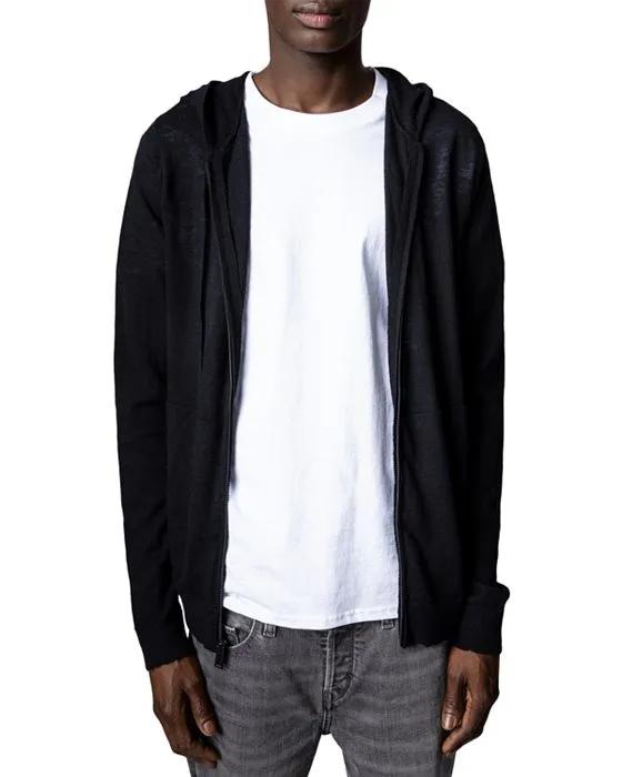 Clash Cashmere Hooded Cardigan