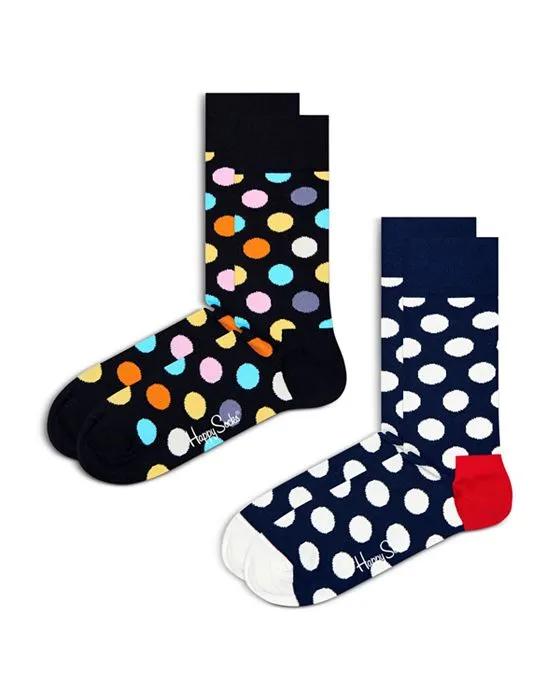 Classic Big Dot Crew Socks, Pack of 2 