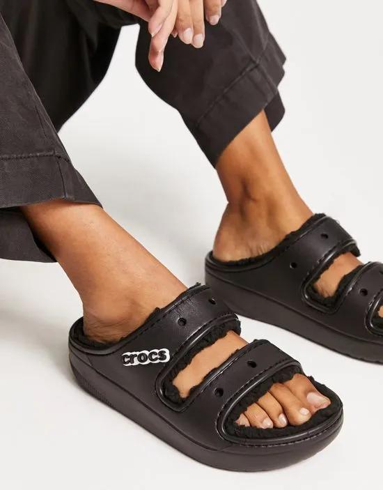 Classic cozy sandals in black