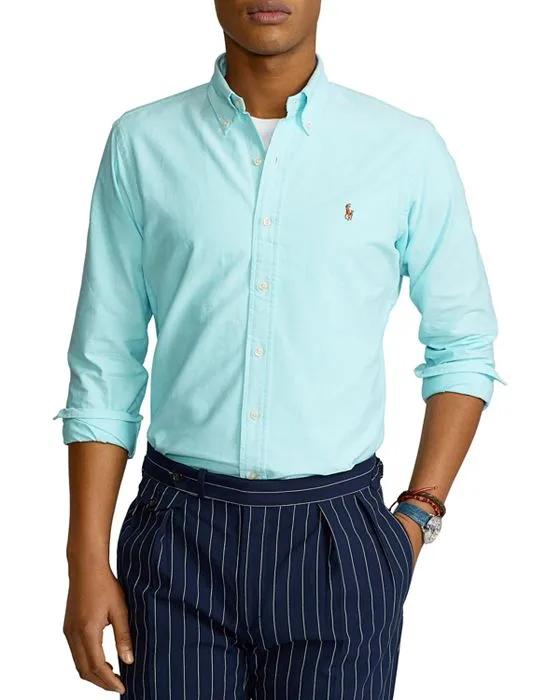 Classic Fit Long Sleeve Cotton Oxford Button Down Shirt