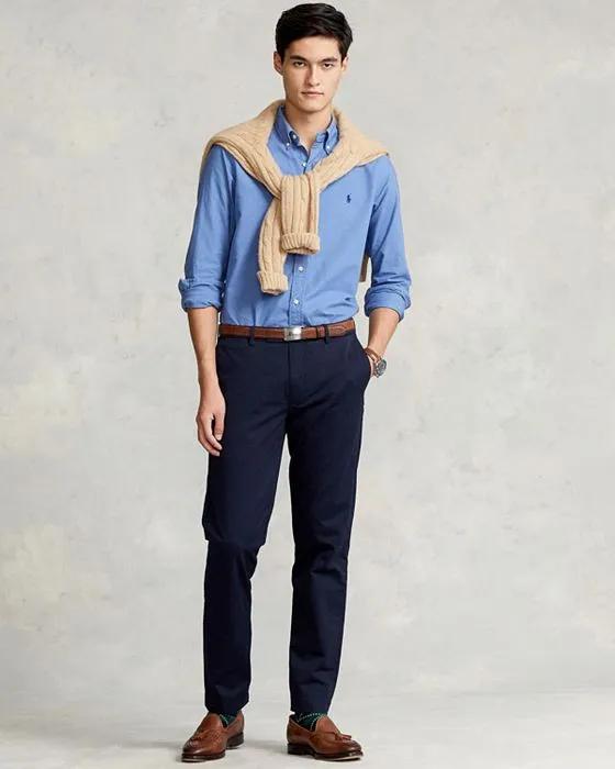 Classic Fit Long Sleeve Cotton Oxford Button Down Shirt