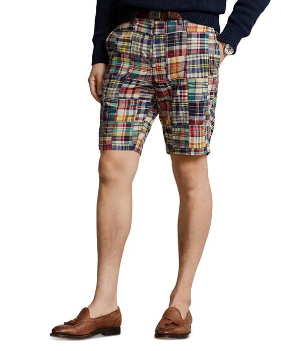 Classic Fit Madras Patchwork 9.25" Shorts