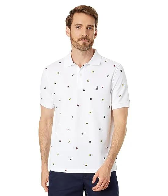 Classic Fit Printed Deck Polo
