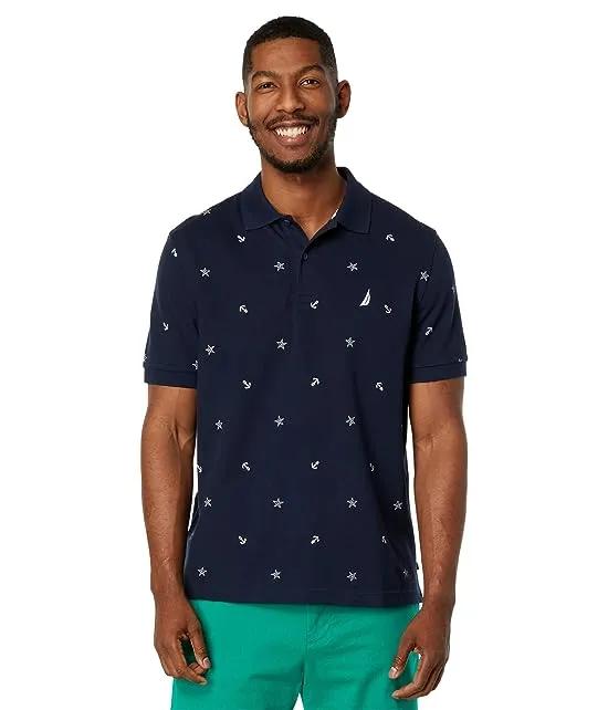 Classic Fit Printed Performance Deck Polo