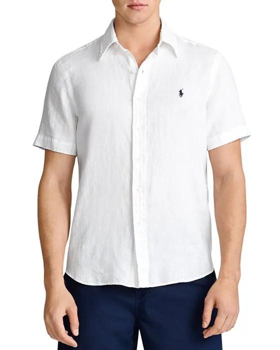 Classic Fit Short-Sleeve Linen Shirt