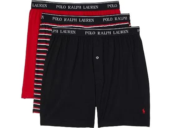 Classic Fit w/ Wicking 3-Pack Knit Boxers