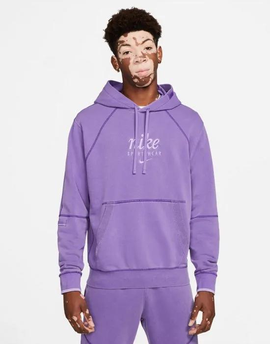 Classic Heritage washed hoodie in purple