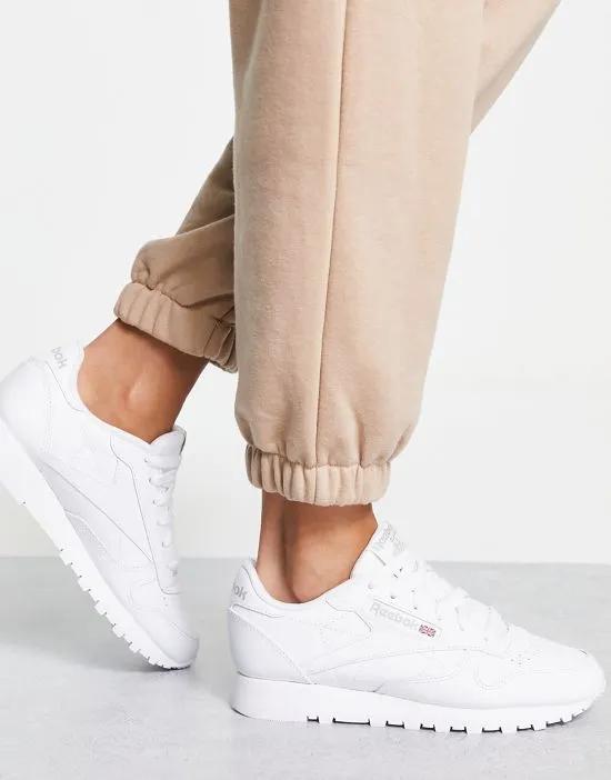 Classic Leather sneakers in triple white
