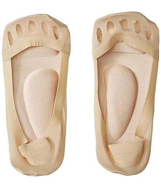 Classic Open Toe Liner With Cushioned Sole Sockshosiery