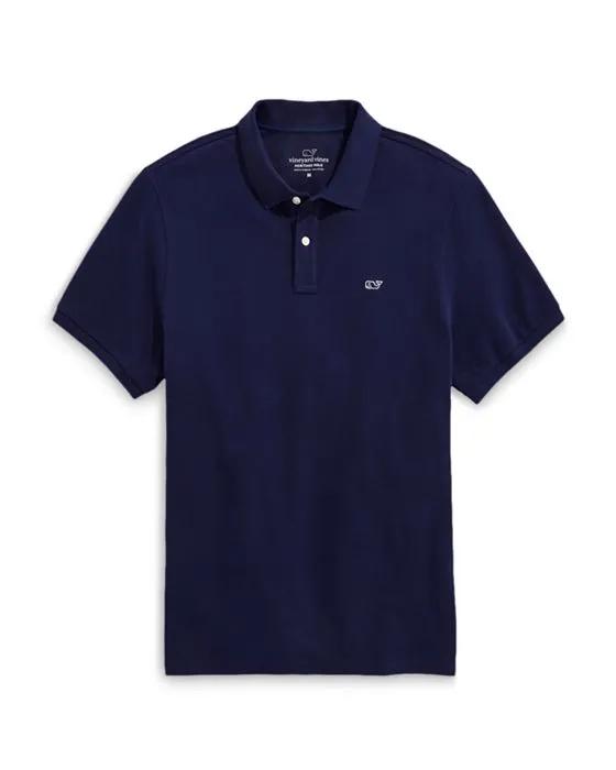 Classic Short Sleeve Polo Shirt with Plaited Collar