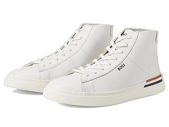 Clint Smooth Leather High-Top Sneakers