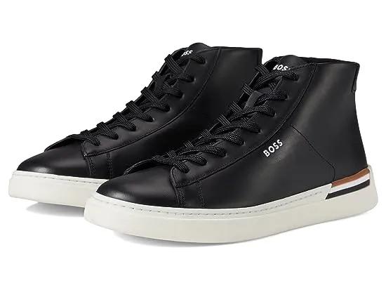 Clint Smooth Leather High-Top Sneakers