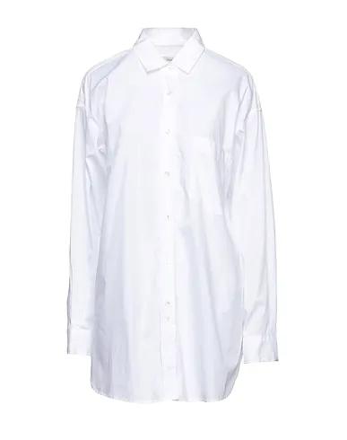 CLOSED | White Women‘s Solid Color Shirts & Blouses