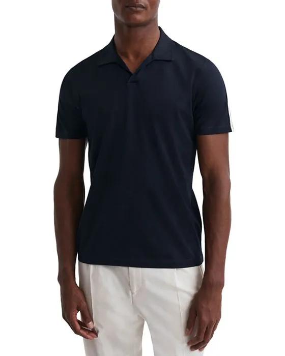 Clover Mercerized Cotton Open Collar Polo Shirt 
