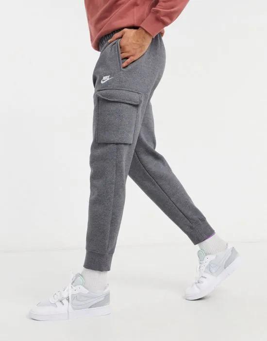 Club cuffed cargo sweatpants in dark gray