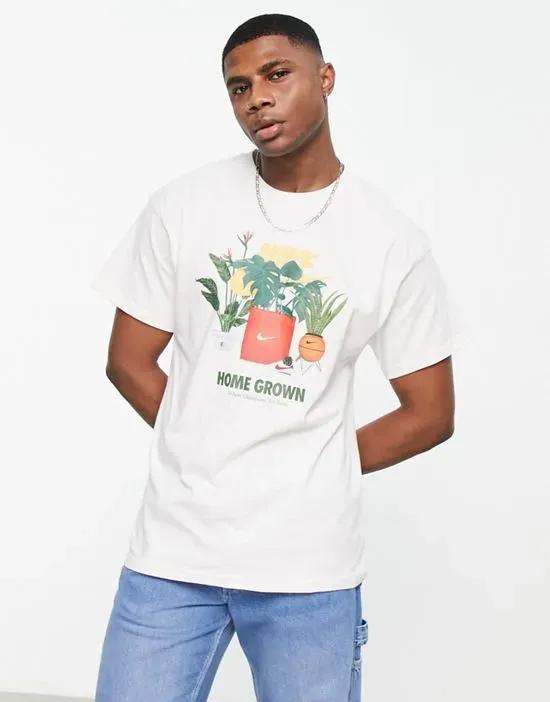 Club Greenery t-shirt in off-white