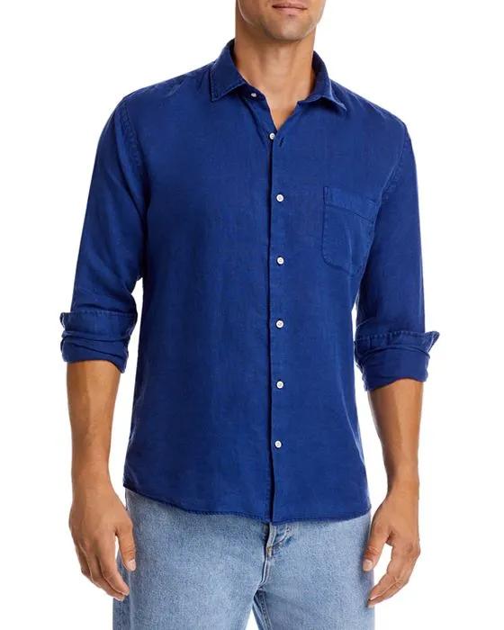 Coastal Garment Dyed Long Sleeve Button Front Shirt