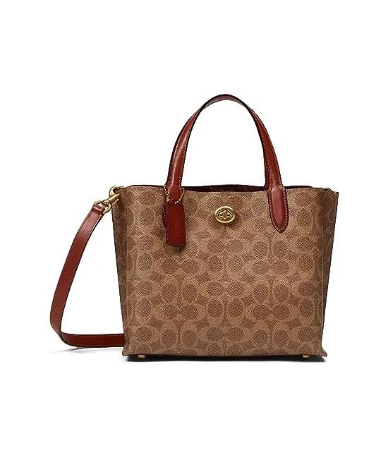 Coated Canvas Signature Willow Tote 24