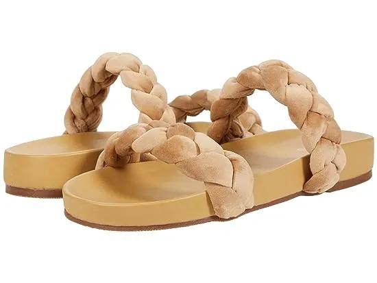 Coco Chunky Braided Pool Slide in Suede