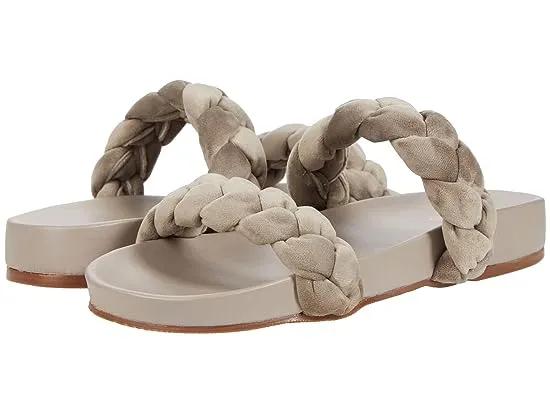 Coco Chunky Braided Pool Slide in Suede