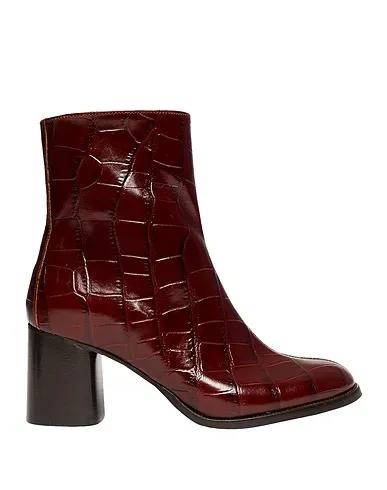 Cocoa Ankle boot CROC PRINTED LEATHER ROUND-HEEL ANKLE BOOT

