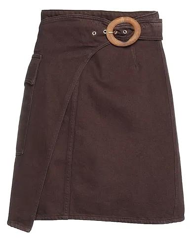 Cocoa Gabardine Mini skirt