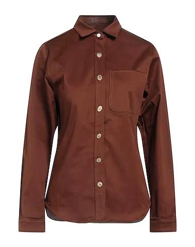 Cocoa Gabardine Solid color shirts & blouses