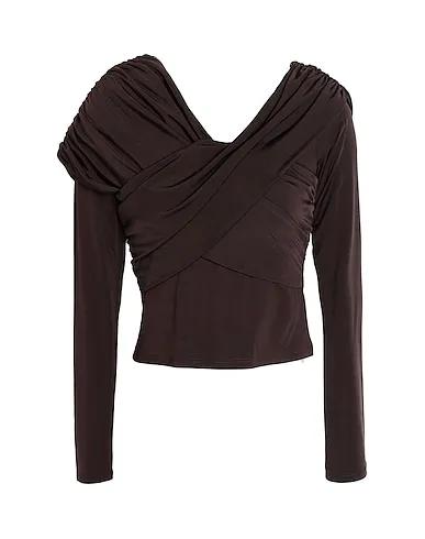 Cocoa Jersey Off-the-shoulder top