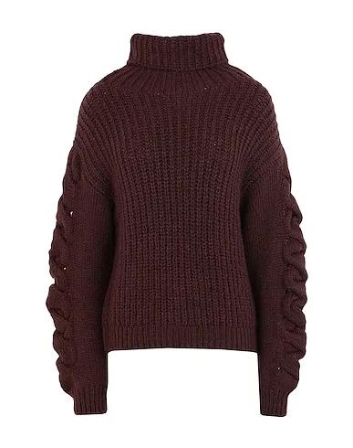 Cocoa Knitted Turtleneck CABLE SLEEVE JUMPER 
