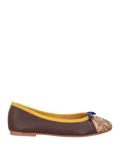 Cocoa Leather Ballet flats