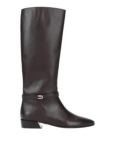 Cocoa Leather Boots FURLA GRACE HIGH BOOT T. 35
