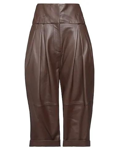 Cocoa Leather Cropped pants & culottes