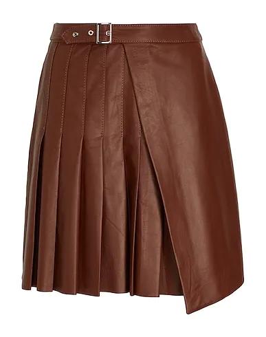 Cocoa Leather Mini skirt LEATHER PLEATED MINI SKIRT