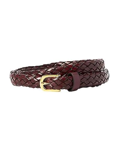 Cocoa Leather Thin belt