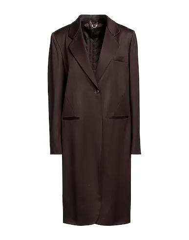 Cocoa Plain weave Full-length jacket