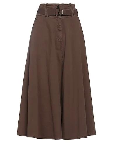 Cocoa Plain weave Maxi Skirts