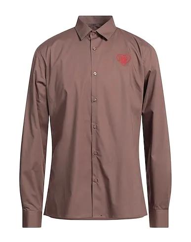 Cocoa Plain weave Solid color shirt