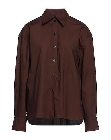 Cocoa Plain weave Solid color shirts & blouses