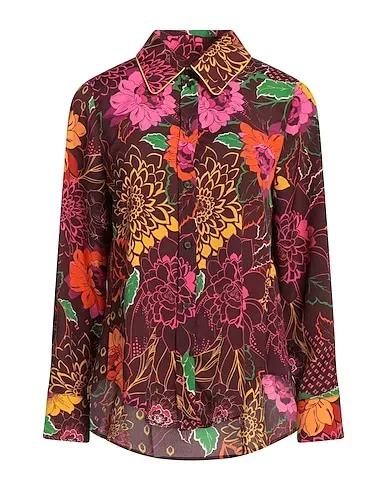 Cocoa Satin Floral shirts & blouses